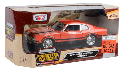 Motormax 79043R 1/24 1974 Ford Maverick, Red, Forgotten Classics