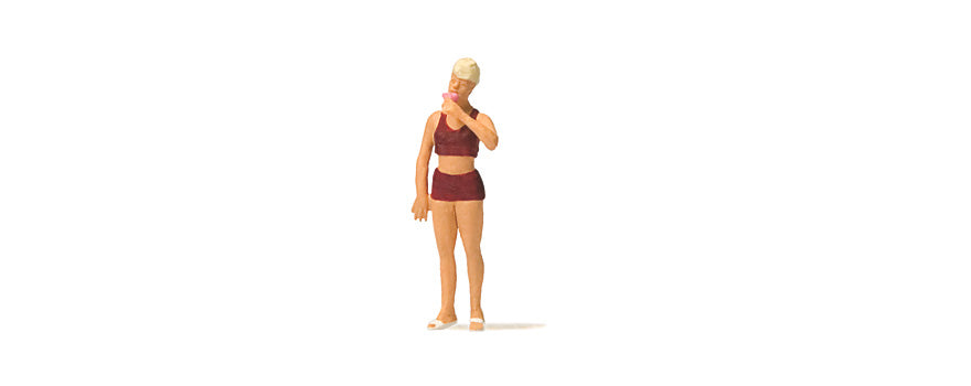 Preiser 28163 HO Scale Woman Eating Ice Cream Figure