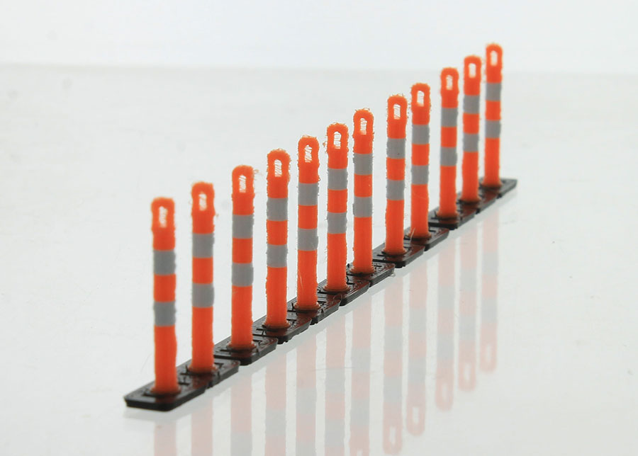 3D To Scale 50-108-OR 1/50 Lane Delineation Markers, 12-Pack