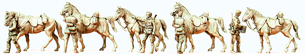 Preiser 16607 HO Scale Former German Army WWII Unpainted Figures