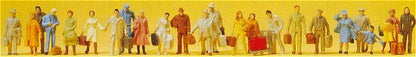 Preiser 14401 HO Scale Passengers Standing and Walking pkg(24)