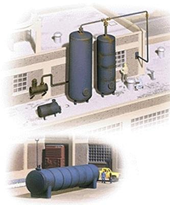 Walthers Cornerstone 3514 HO Industrial Storage Tanks Kit