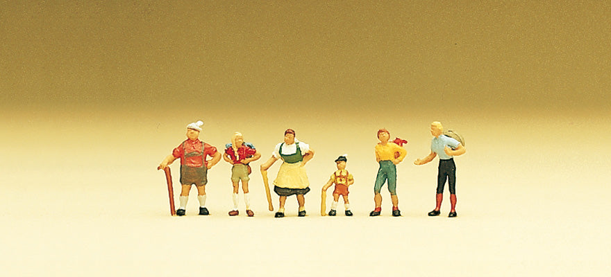 Preiser 79069 N Scale Family in the Allgau Figure Set
