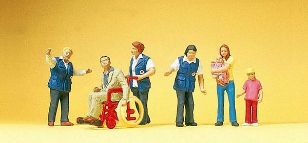 Preiser 10534 HO Scale Working People 3 Travelers' Aides Assisting 3