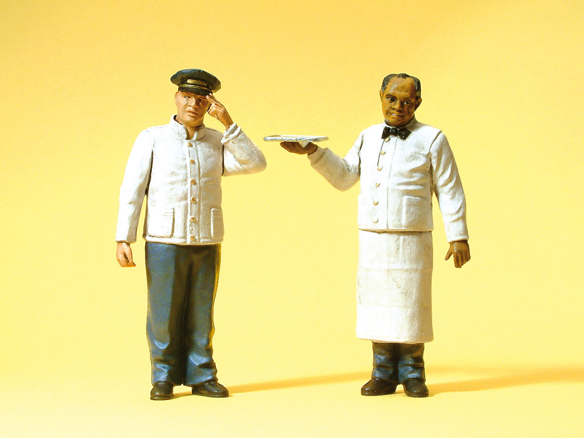 Preiser 45144 G Scale US Porter & Waiter Figure Set