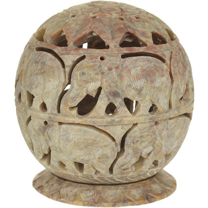 Hand Carved tea light Candle holder by OMSutra