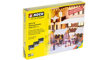 Noch 66412 HO Scale Christmas Market Stalls Laser-Cut Kit (3)