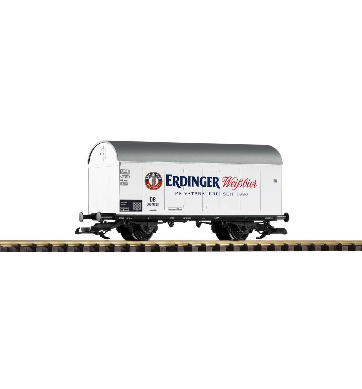 Piko 37952 G Scale DB III 2-Axle Reefer, Erdinger Beer