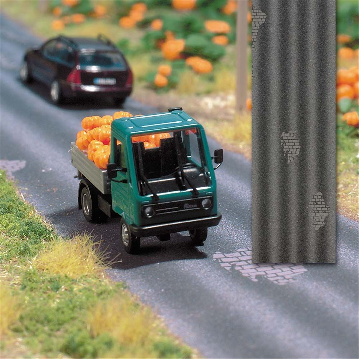 Busch 1105 HO Scale Self-Adhesive Old Asphalt Street, 1m