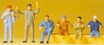 Preiser 14009 HO Scale Truckers pkg(6)