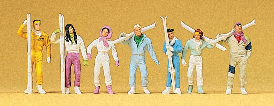 Preiser 10316 HO Scale Skiers Figure Set