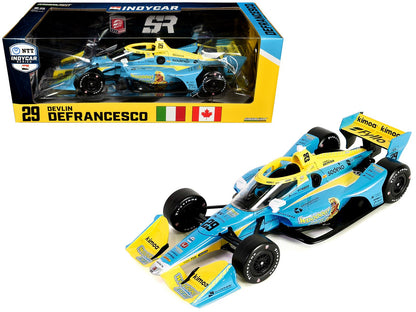 Dallara IndyCar #29 Devlin DeFrancesco "WOOOOO Energy" Andretti Steinbrenner Autosport (Road Course Configuration) "NTT IndyCar Series" (2023) 1/18 Diecast Model Car by Greenlight  free shipping USA