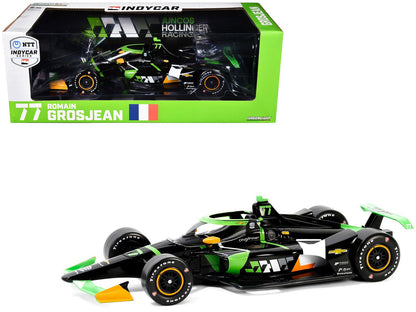 Dallara IndyCar #77 Romain Grosjean "DNS Filter" Juncos Hollinger Racing "NTT IndyCar Series" (2024) 1/18 Diecast Model Car by Greenlight  free shipping USA
