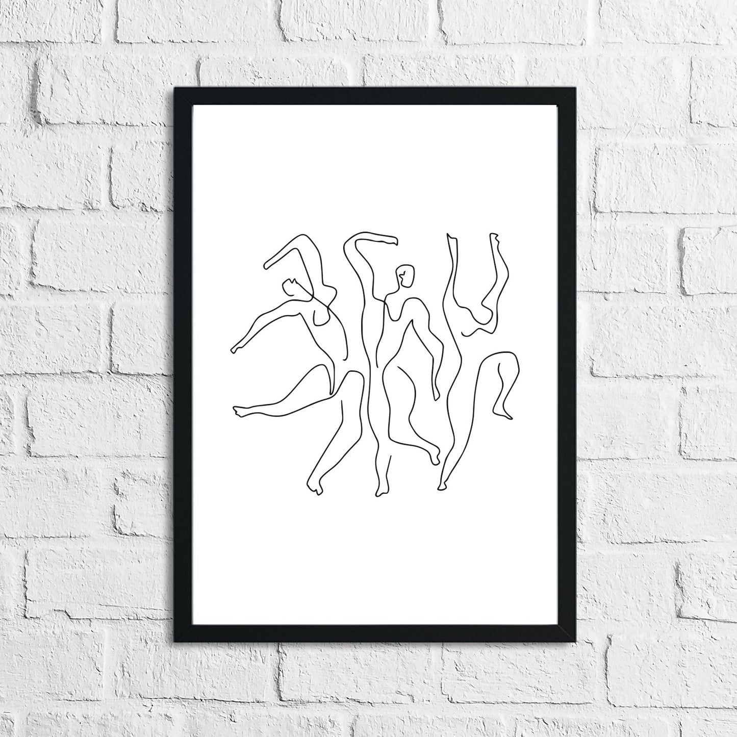 Dancing Bodies Fine Line Work Bedroom Home Bathroom Wall Decor Print by WinsterCreations™ Official Store