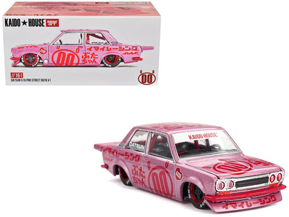 Datsun 510 Pro Street #00 "Buta V1" Pink Metallic with Red Graphics (Designed by Jun Imai) "Kaido House" Special 1/64 Diecast Model Car by Mini GT  free shipping USA
