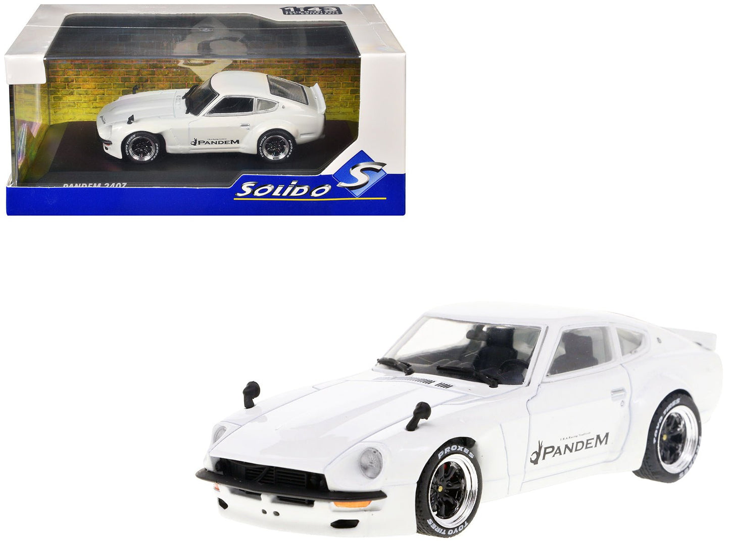 Datsun Pandem 240Z White 1/43 Diecast Model Car by Solido  free shipping USA