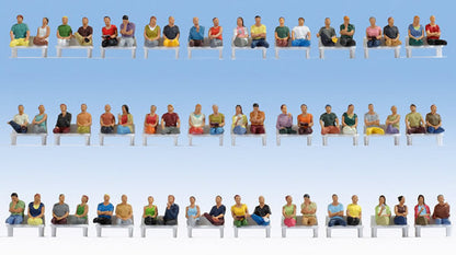 Noch 16072 HO Scale Sitting Passengers Mega Set -- pkg(60)