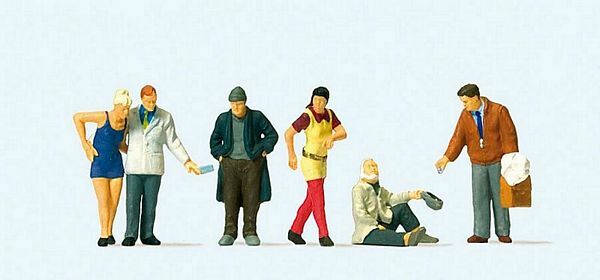 Preiser 10591 HO Scale Pedestrians On the Street pkg(6)