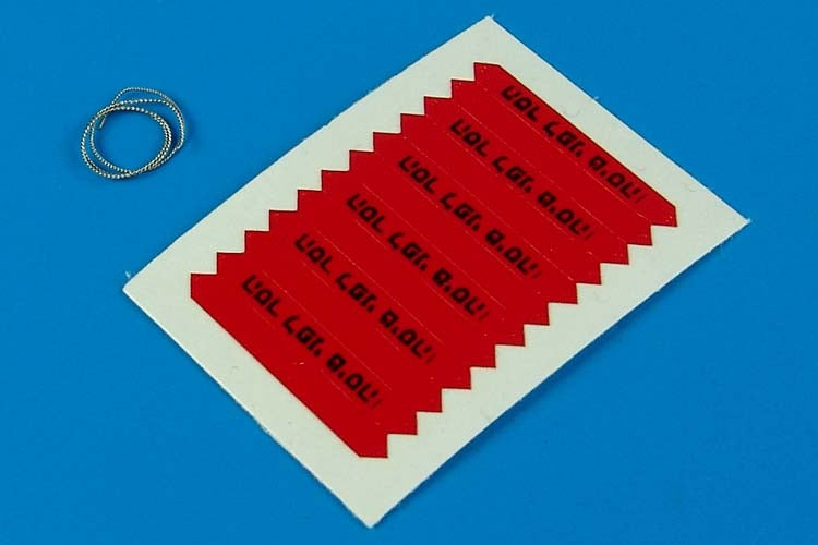 Aerobonus 320011 1/32 Remove Before Flight Flags IDF Black Lettering (Decals)