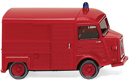 Wiking 26206 HO Scale 1947 Citroen HY Cargo Van - Assembled -- Fire Department (red)