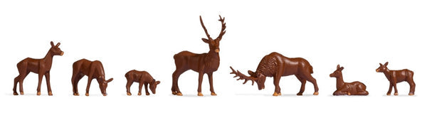 Noch 18211 HO Scale Deer -- pkg(7)