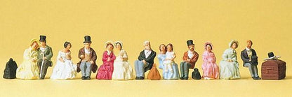 Preiser 12045 HO Scale 1847 Vintage Passengers pkg(13)