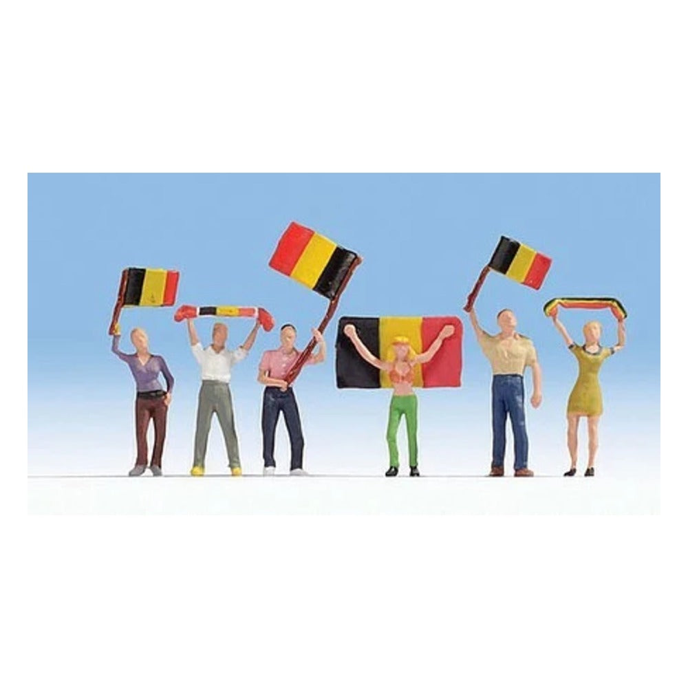 Noch 15968 HO Scale Belgian Soccer Fans -- pkg(6)