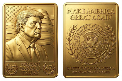 President Trump (45/47) 3D Gold Trading Card