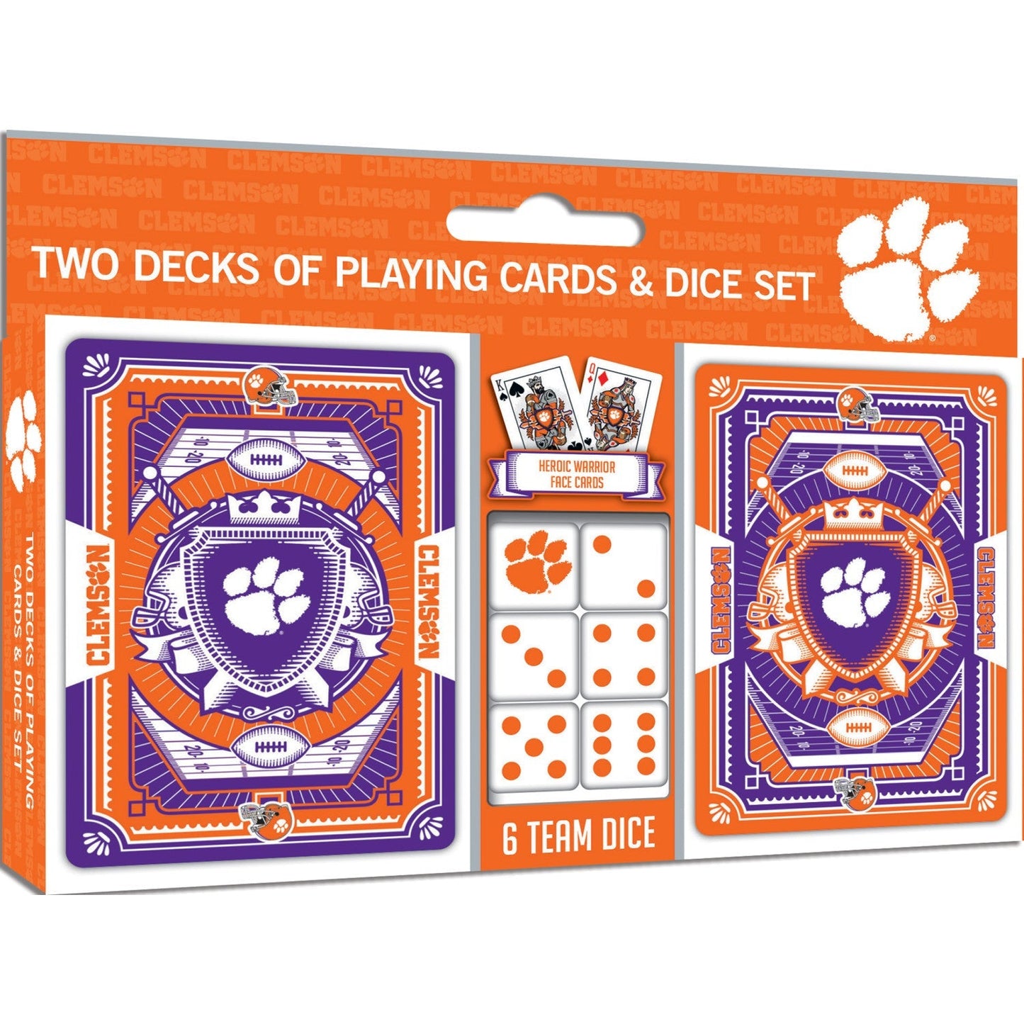 Clemson Tigers - 2-Pack Playing Cards & Dice Set by MasterPieces Puzzle Company INC