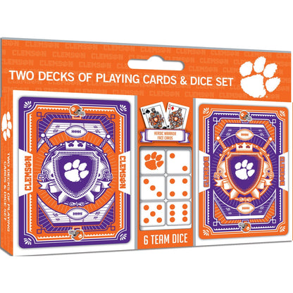 Clemson Tigers - 2-Pack Playing Cards & Dice Set by MasterPieces Puzzle Company INC