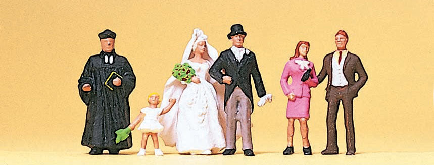 Preiser 10057 HO Scale Protestant Wedding Participants Figure Set