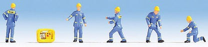 Noch 15025 HO Scale THW (Technical Aid Agency) -- 5 Figures & Portable Generator