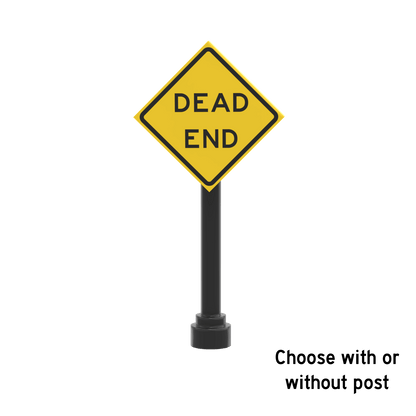 Dead End Street Sign - Custom Printed 2x2 Tile - Made Using a LEGO® Part