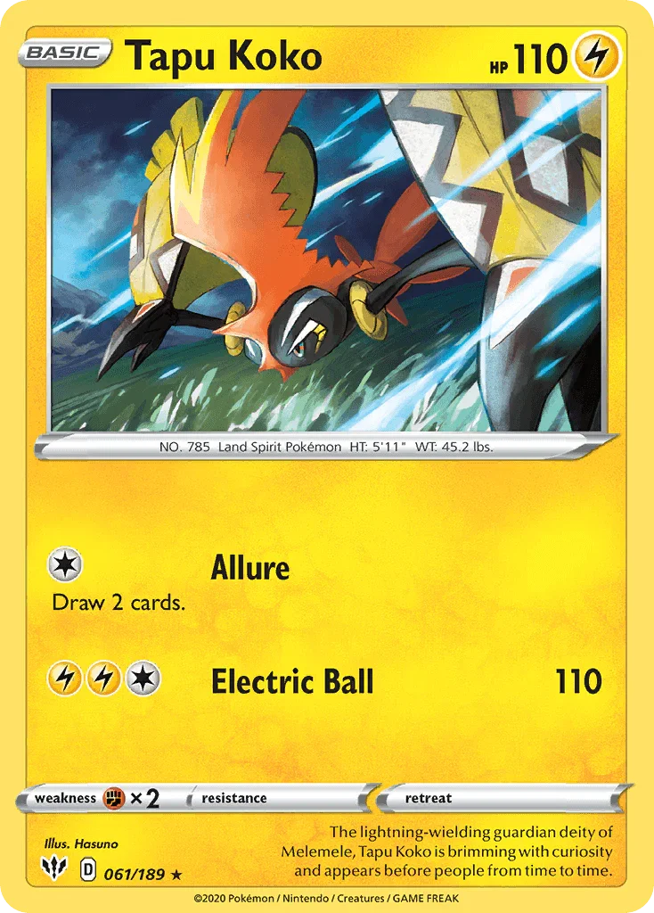 Tapu Koko (061/189) [Sword & Shield: Darkness Ablaze]