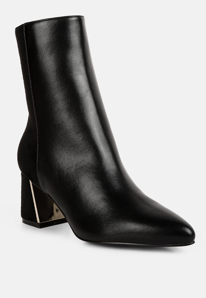 desire suede back panel high ankle boots by London Rag