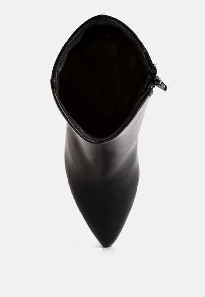 desire suede back panel high ankle boots by London Rag