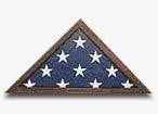 Desktop Flag Case, Table Flag Display Case, Table Flag Frame - Oak