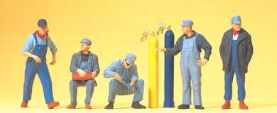 Preiser 10535 HO Scale United States Railroad Workers With Welding