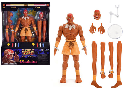 Dhalsim 6" Moveable Figure with Alternate Head and Limbs "Ultra Street Fighter II: The Final Challengers" (2017) Video Game Model by Jada  free shipping USA
