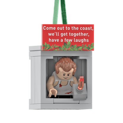 Die Hard - John McClane In Vent - Holiday Ornament - Custom Printed - Made Using LEGO® Parts