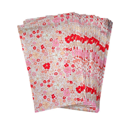 Ditsy Pink Flower Poly Mailers Size 6x9 Shipping Bags