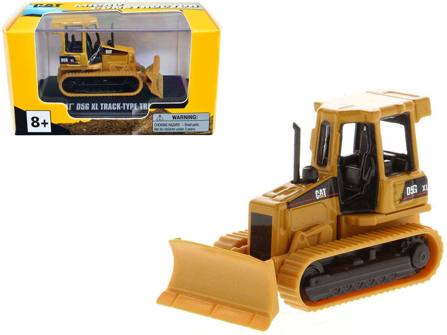 CAT Caterpillar D5G XL Track-Type Tractor Yellow "Micro-Constructor" Series Diecast Model by Diecast Masters  free shipping USA