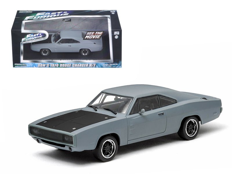 Dom's 1970 Dodge Charger R/T Primered Grey "Fast and Furious" Movie (2009) 1/43 Diecast Car Model by Greenlight  free shipping USA