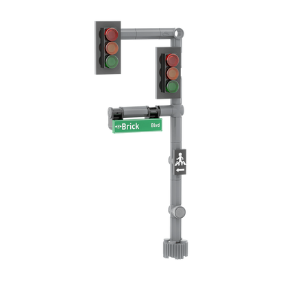 Double Traffic Lights Custom Printed Building Set - Made Using LEGO® Parts