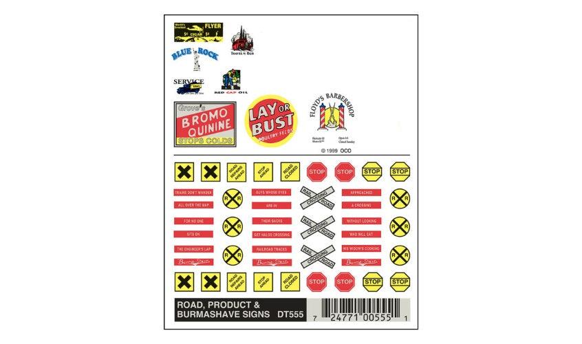 Woodland DT555 Road Product and Burma-Shave Signs