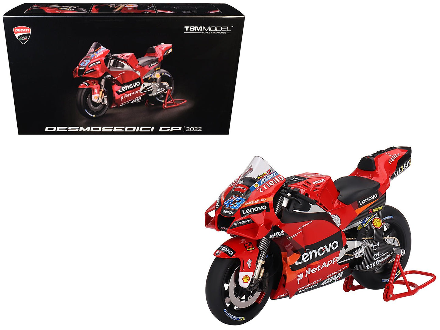 Ducati Desmosedici #43 Jack Miller "Presentation" "MotoGP World Championship" (2022) 1/12 Motorcycle Model by True Scale Miniatures  free shipping USA