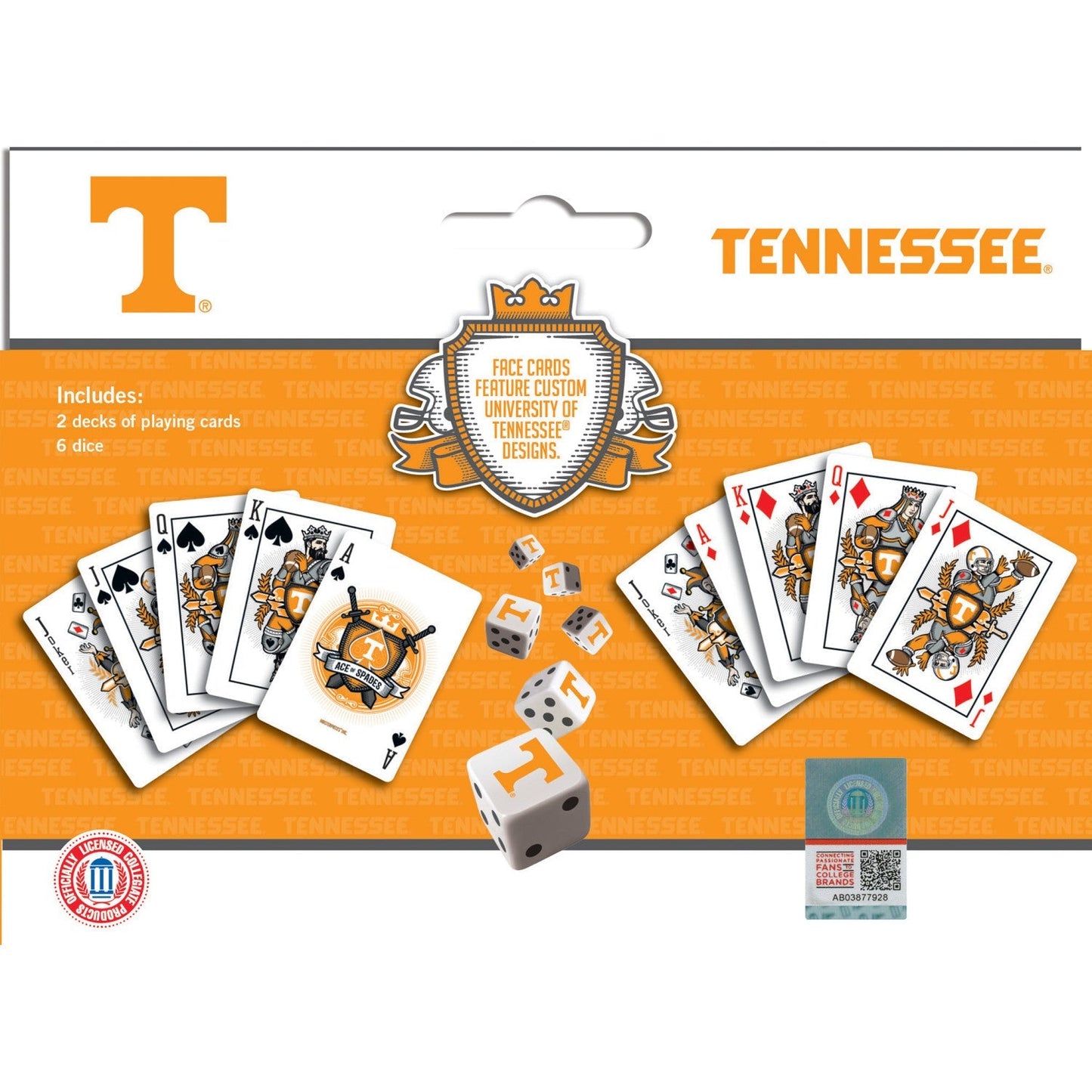 Tennessee Volunteers - 2-Pack Playing Cards & Dice Set by MasterPieces Puzzle Company INC