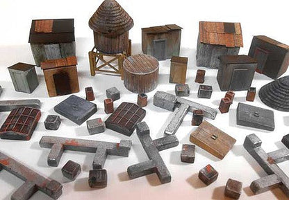 Downtown Deco 1072 HO Scale Rooftop Details Set -- Unpainted Castings