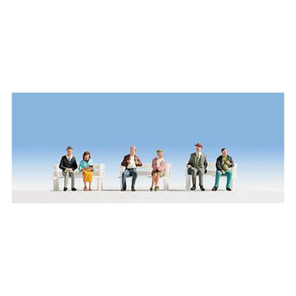 Noch 15242 HO Scale Seated Passengers Figure Set, 6 pcs