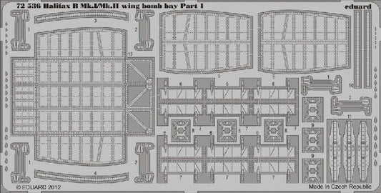 Eduard 72536 1/72 Aircraft- Halifax B Mk I/II Wing Bomb Bay for RVL